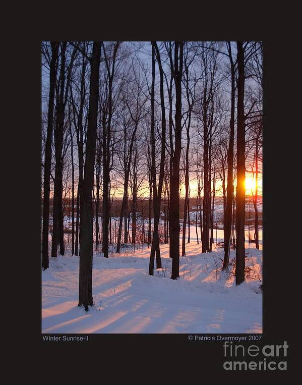 Landscape Art Print featuring the photograph Winter Sunrise-II by Patricia Overmoyer