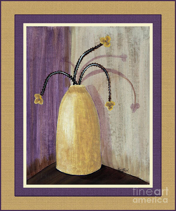 Octillo Branches In An Urn Art Print featuring the painting Octillo Branches in an Urn by Barbara A Griffin