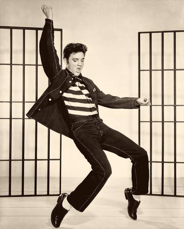 Publicity Photo Art Print featuring the photograph Elvis Presley in Jailhouse Rock 1957 #1 by Mountain Dreams