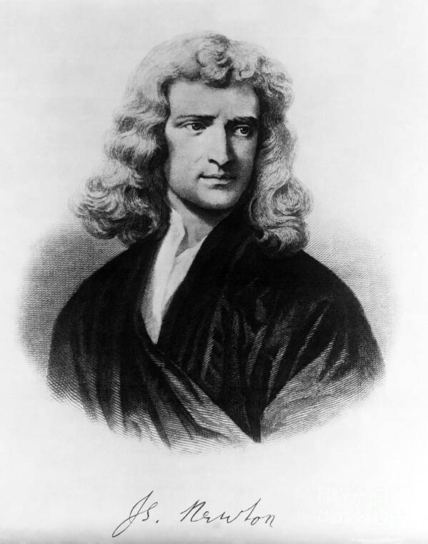 Science Art Print featuring the photograph Isaac Newton, English Polymath #1 by Omikron