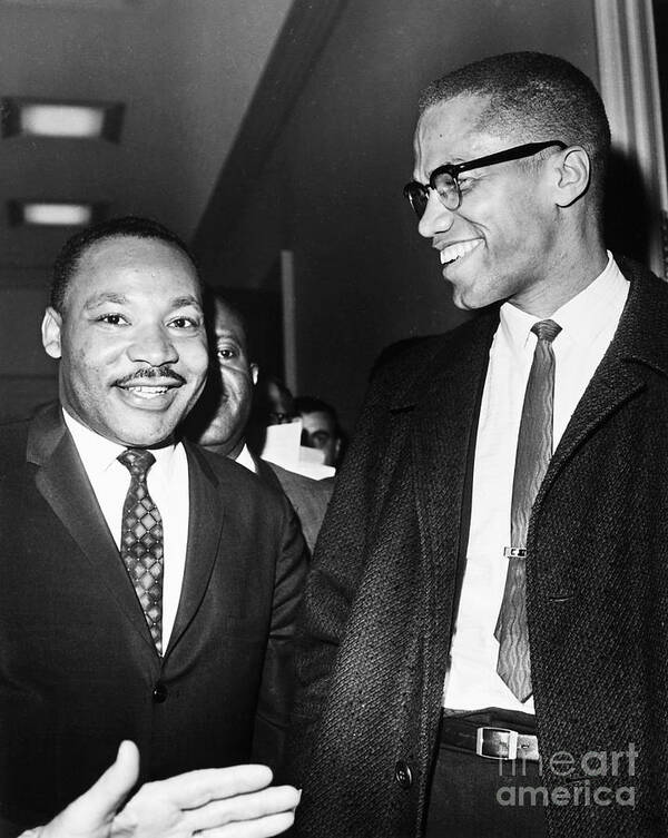 1964 Art Print featuring the photograph King And Malcolm X, 1964 #1 by Granger