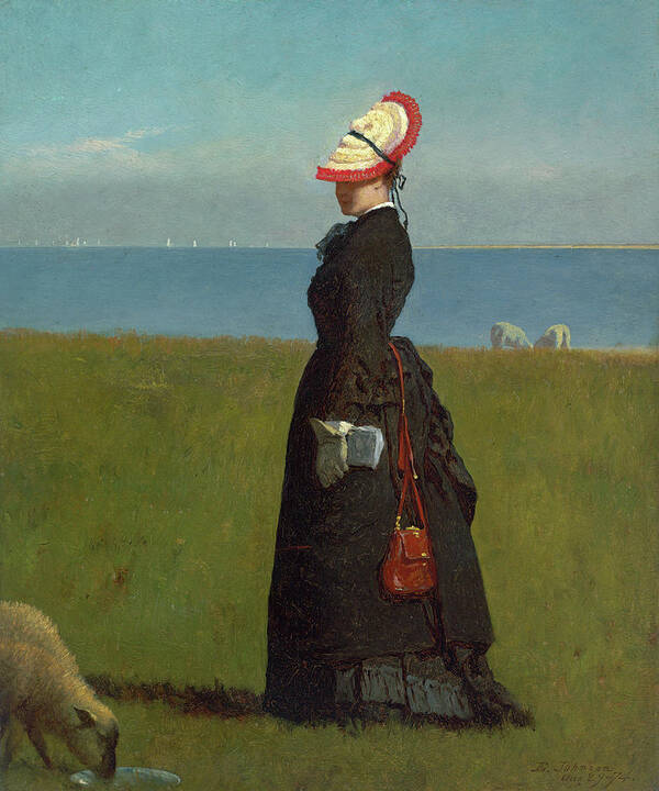 Artist Art Print featuring the painting Lambs Nantucket #1 by Eastman Johnson