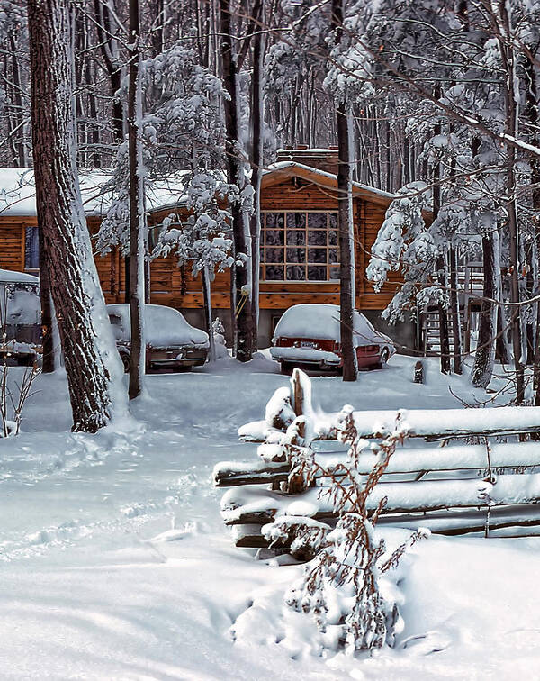 Landscape Art Print featuring the photograph Let It Snow #1 by Steve Harrington