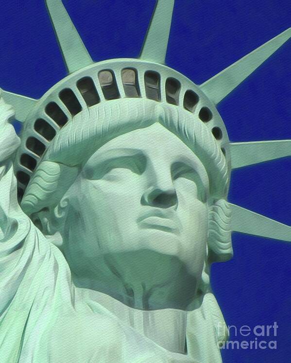 New Art Print featuring the painting Statue of Liberty #1 by Esoterica Art Agency