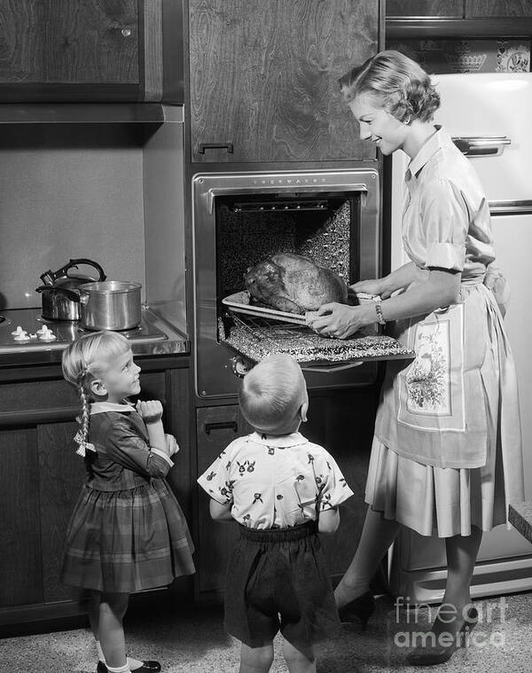 1950s Art Print featuring the photograph Thanksgiving Turkey, C.1950s #1 by H. Armstrong Roberts/ClassicStock