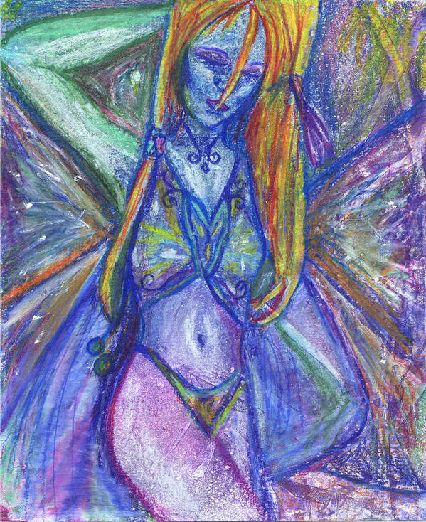 Belly Art Print featuring the mixed media The Belly Dancer #1 by Sarah Crumpler