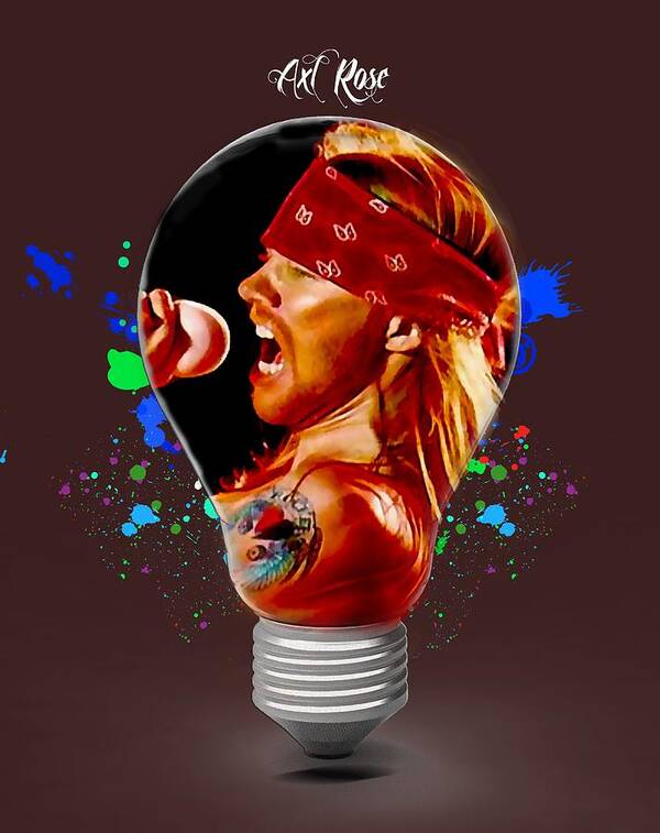 Axl Rose Art Print featuring the mixed media Axl Rose Collection #9 by Marvin Blaine