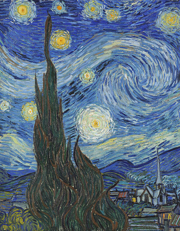Starry Night Art Print featuring the painting The Starry Night by Vincent Van Gogh