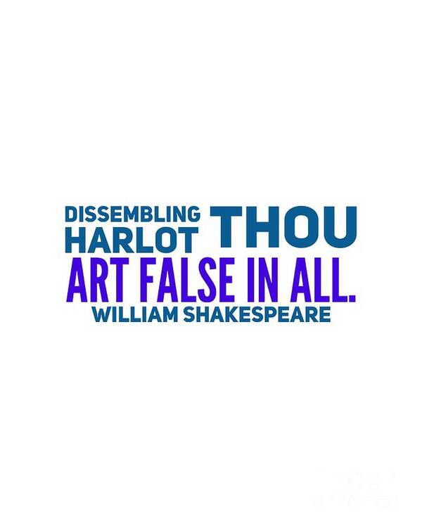 William Art Print featuring the digital art William Shakespeare, Insults and Profanities #18 by Esoterica Art Agency