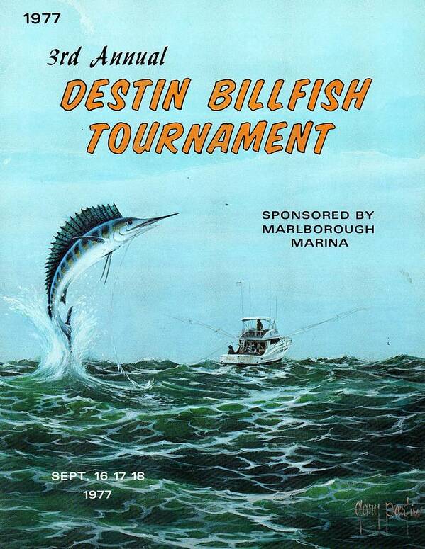 Destin Art Print featuring the painting 1977 Destin Billfish Tournament by Gary Partin