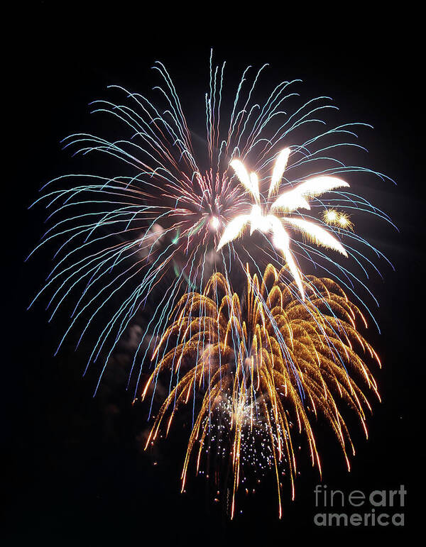 Fireworks Art Print featuring the photograph Fireworks #2 by Brent Parks