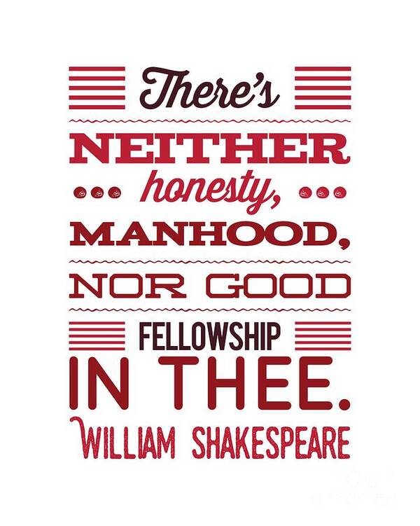 William Art Print featuring the digital art William Shakespeare, Insults and Profanities #22 by Esoterica Art Agency