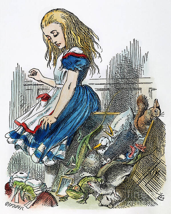 1865 Art Print featuring the painting Alice In Wonderland #25 by Granger