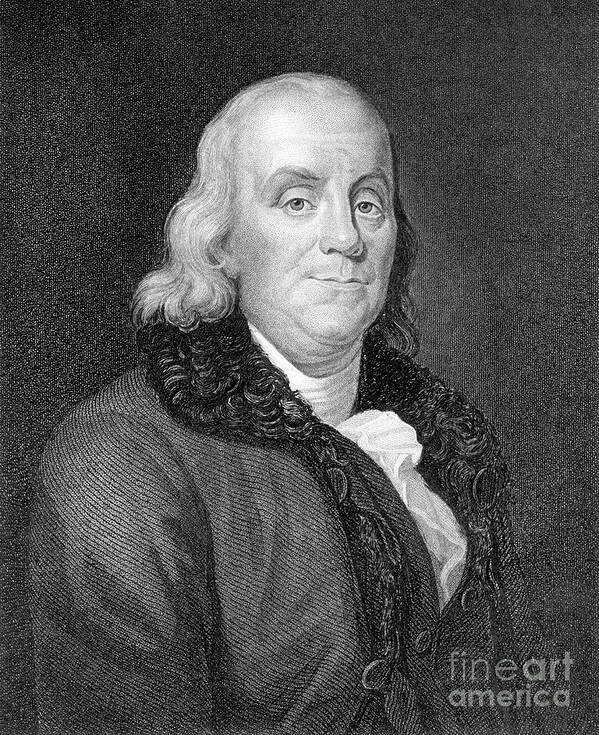 18th Century Art Print featuring the photograph Benjamin Franklin (1706-1790) #3 by Granger