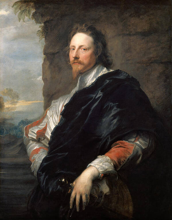 Anthony Van Dyck Art Print featuring the painting Nicolas Lanier #3 by Anthony van Dyck