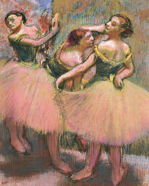 Three Dancers Art Print By Edgar Degas