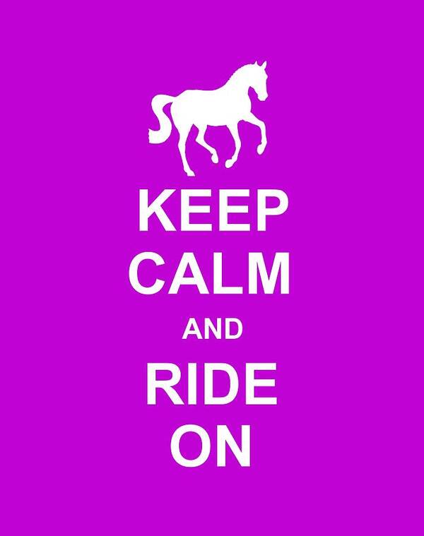 And Art Print featuring the photograph Keep Calm At Third Level by Dressage Design