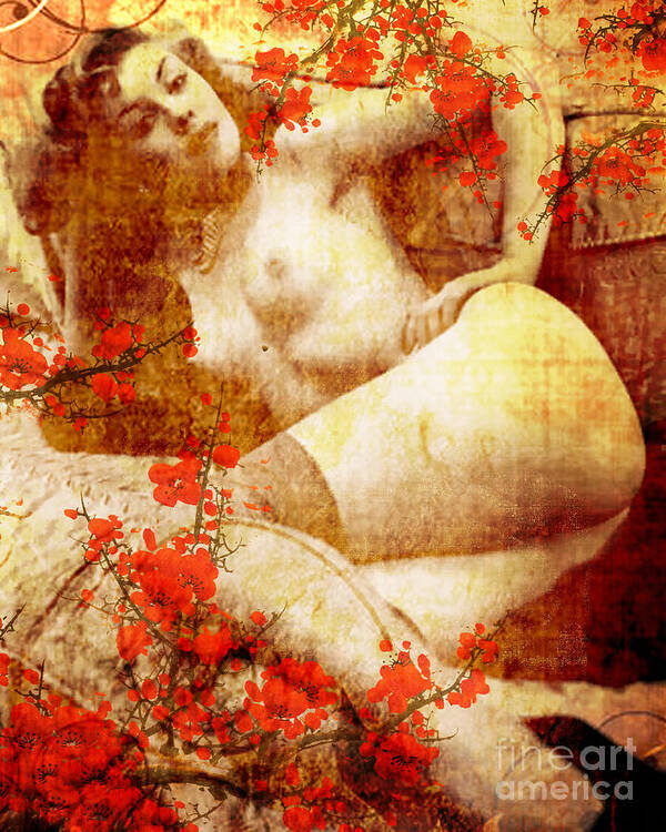 Nostalgic Seduction Art Print featuring the photograph Winsome Woman #33 by Chris Andruskiewicz