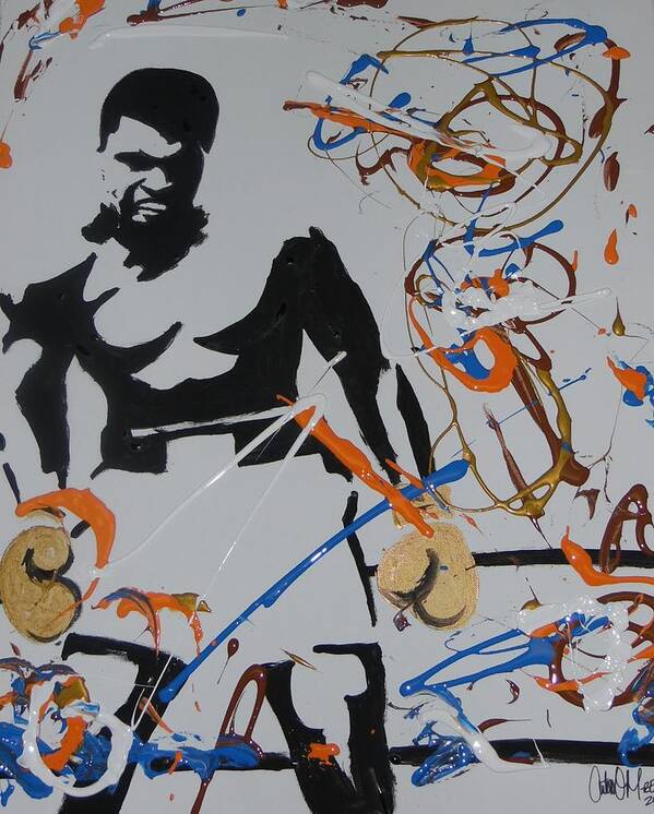 Ali Art Print featuring the painting Abstract Ali by Antonio Moore