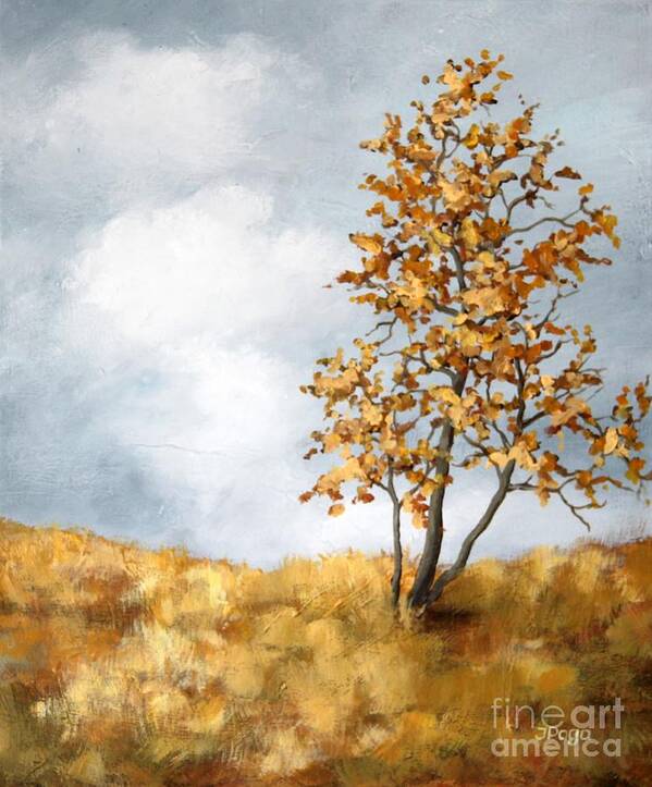 Nature Art Art Print featuring the painting Alone by Inese Poga
