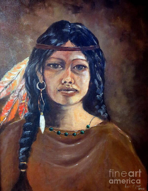 Indian Art Print featuring the painting Anne Wolfe by Lee Piper