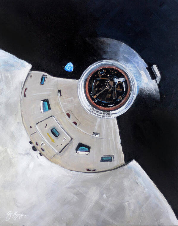 Apollo 8 Art Print featuring the painting AS-503 Apollo 8 by Simon Kregar