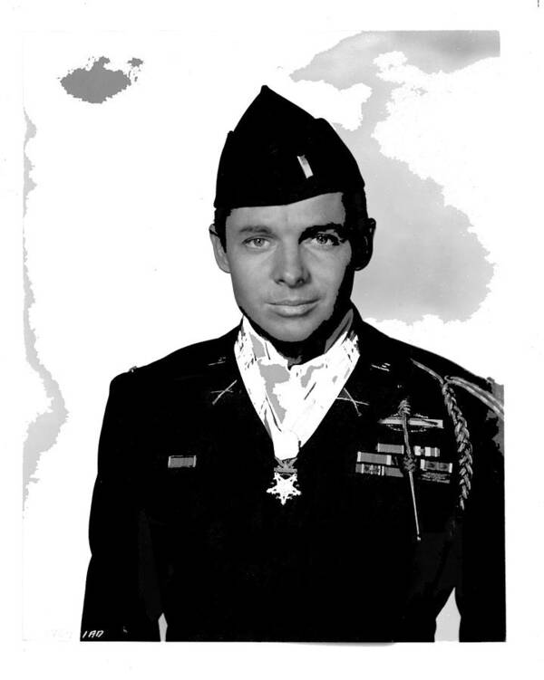 Medal Of Honor Audie Murphy Circa 1945 Art Print featuring the photograph Medal of honor winner Audie Murphy circa 1945-2015 by David Lee Guss