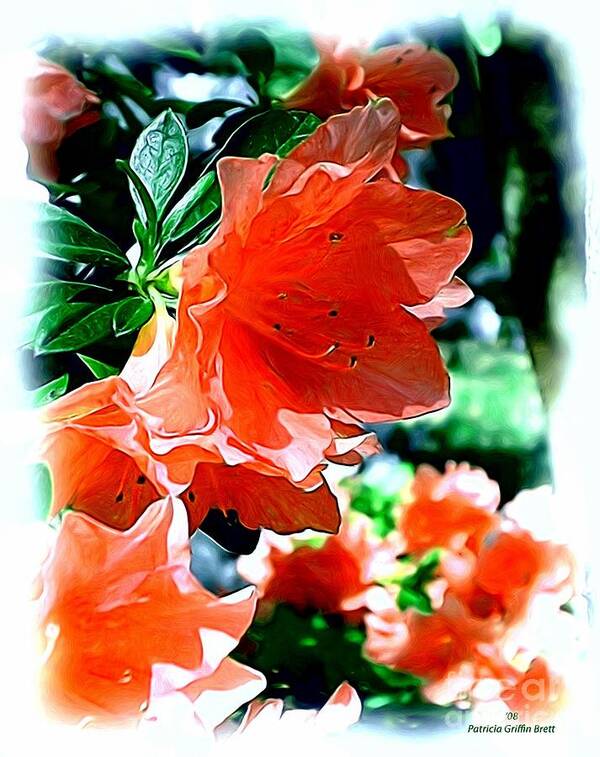 Fine Art Art Print featuring the painting Azaleas in the Spring by Patricia Griffin Brett