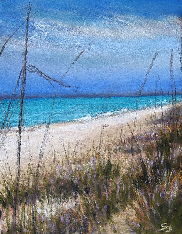Beach Art Print featuring the pastel Beach Dreaming by Susan Jenkins