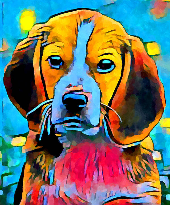 Beagle Art Print featuring the painting Beagle by Chris Butler