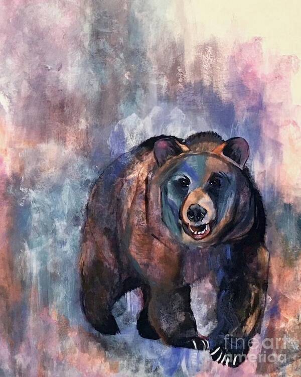 Ursidae Art Print featuring the painting Bear in Color by Susan A Becker