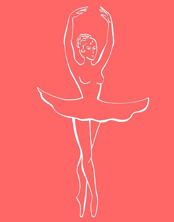 Ballerina Art Print featuring the painting Beautiful Dance Lines by Irina Sztukowski