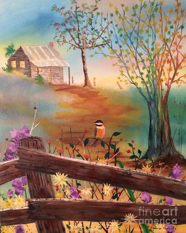 Country Art Print featuring the painting Beyond The Gate by Denise Tomasura