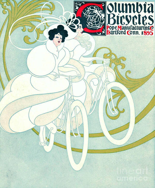 Bicycle Advertisement 1895 Art Print featuring the photograph Bicycle Ad 1895 by Padre Art