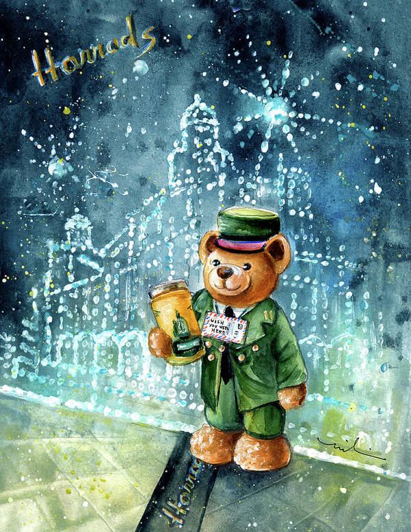 Truffle Mcfurry Art Print featuring the painting Big Bear Harrods by Miki De Goodaboom