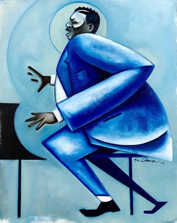 Jazz Art Print featuring the painting Blues/ Oscar by Martel Chapman