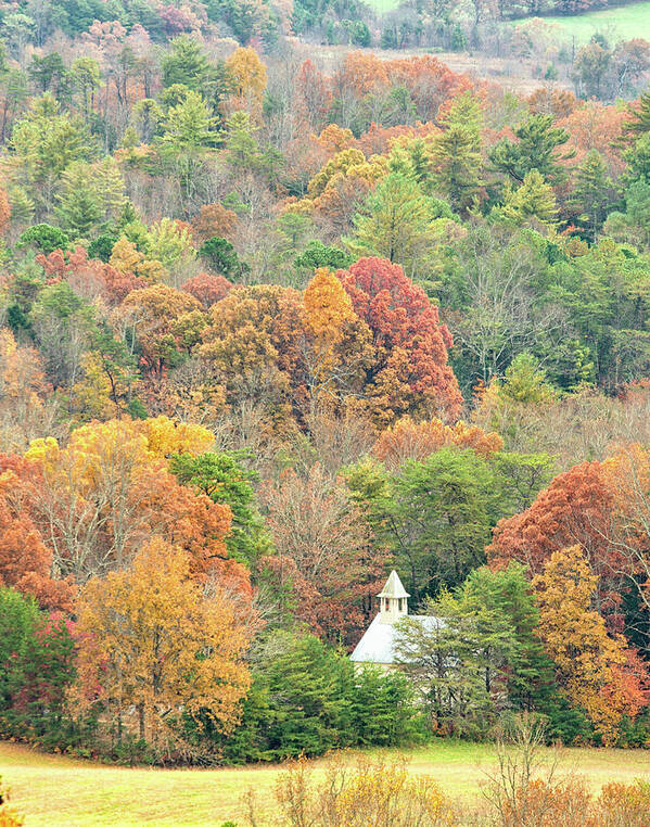 Cades Cove Art Print featuring the photograph Cades Cove Methodist Church by Victor Culpepper