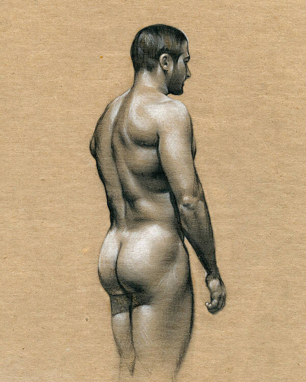 Male Art Print featuring the drawing Carlos by Chris Lopez