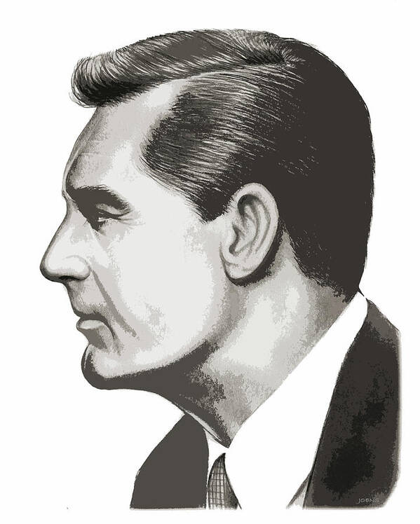 Cary Grant Art Print featuring the drawing Cary Grant by Greg Joens