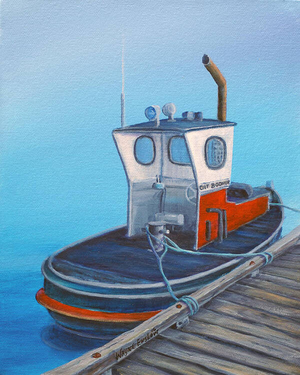 Tugboat Art Print featuring the painting Cat Boomer by Wayne Enslow