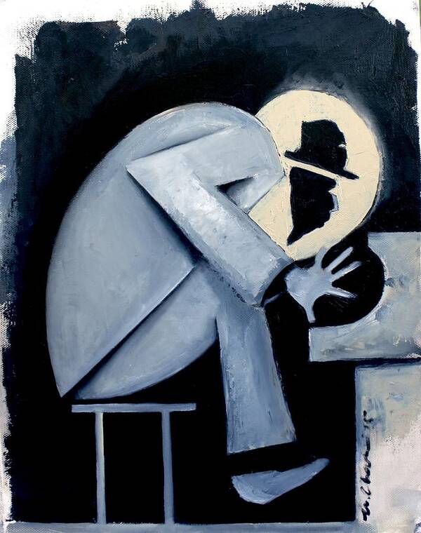 Thelonious Monk Art Print featuring the painting Crepuscule by Martel Chapman