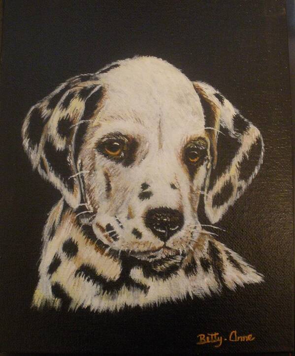 Dog Art Print featuring the painting Dalmation by Betty-Anne McDonald