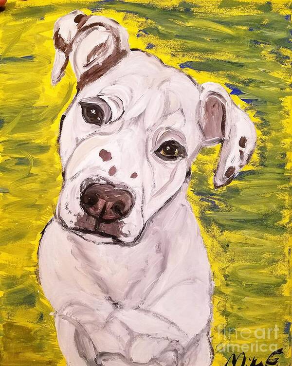 Dog Art Print featuring the painting Date With Paint Feb 19 Jack by Ania M Milo
