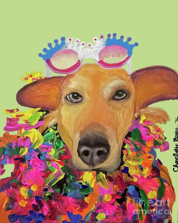 Pet Art Print featuring the painting Date With Paint Sept 18 6 by Ania M Milo