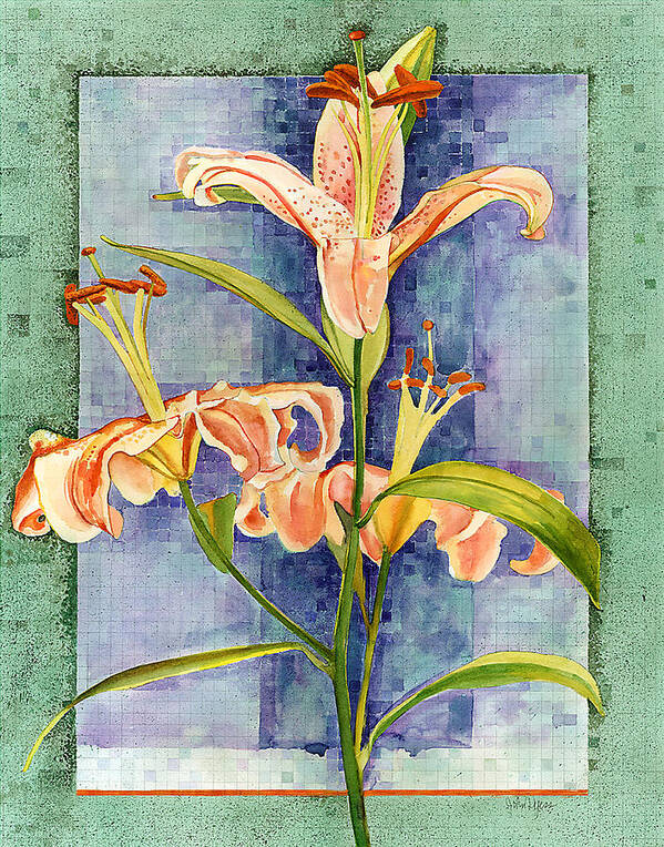 Flower Art Print featuring the painting Day Lily by John Dyess