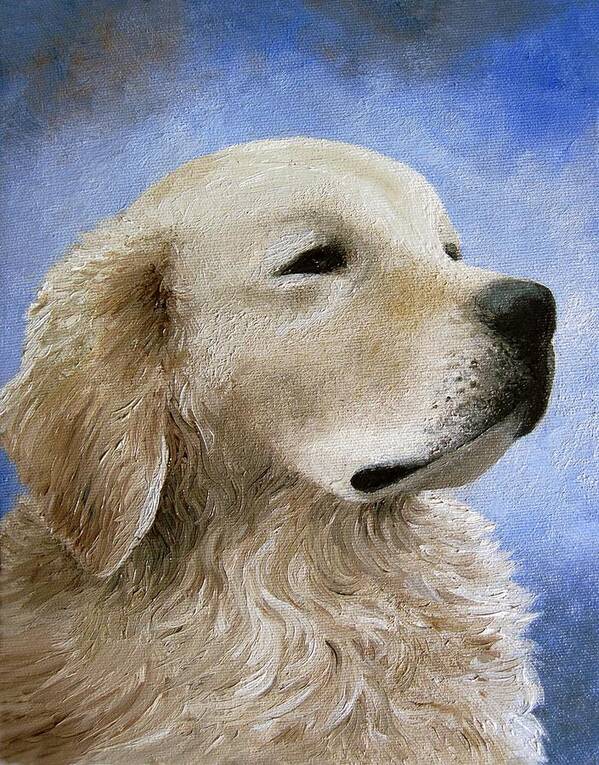 Dog Art Print featuring the painting Dog 98 by Lucie Dumas