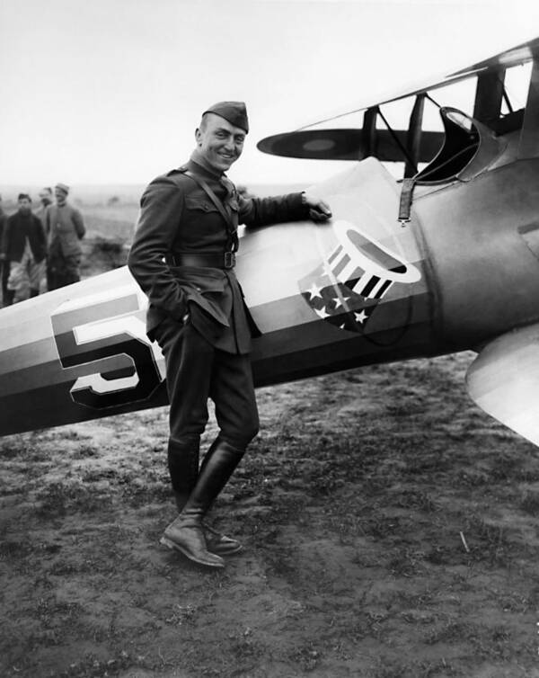 Eddie Rickenbacker Art Print featuring the photograph Eddie Rickenbacker - WW1 American Air Ace by War Is Hell Store