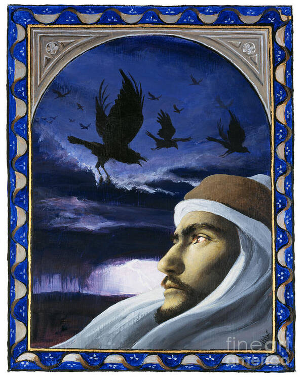 Elijah Art Print featuring the painting Elijah - LGELJ by Louis Glanzman