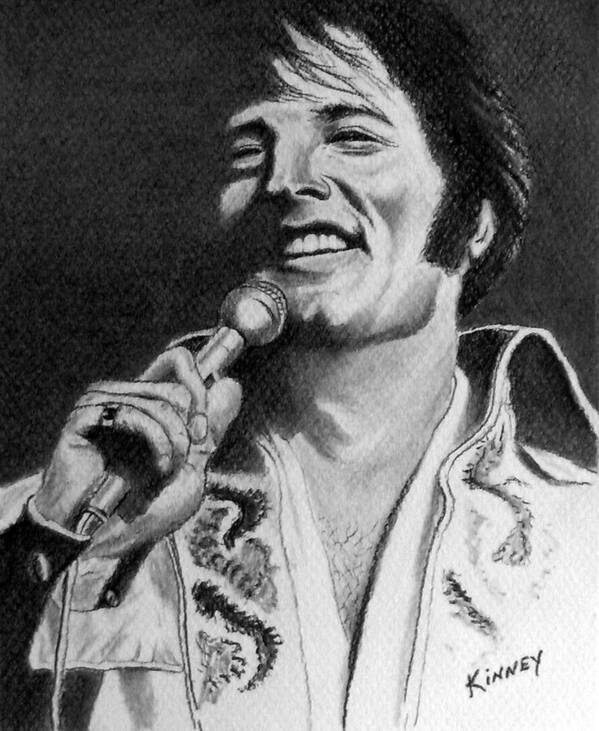 Celebrity Art Print featuring the drawing Elvis No. 8 by Jay Kinney