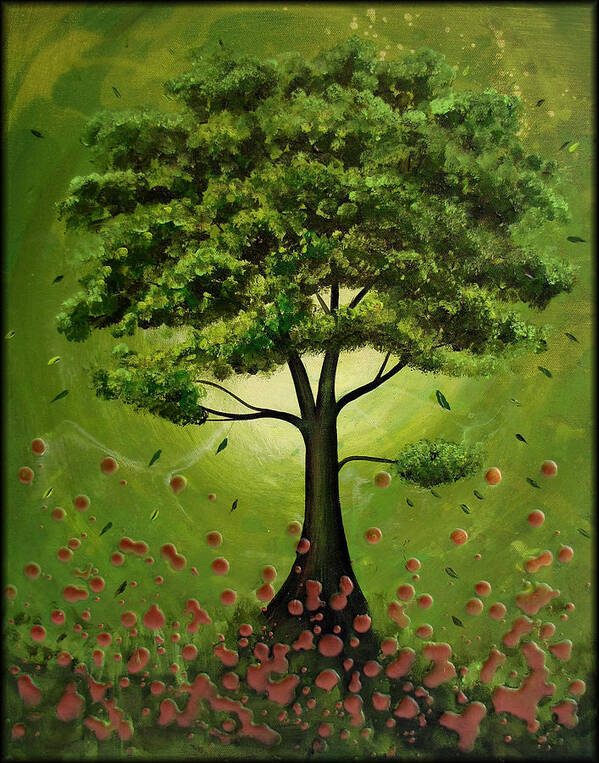 Emerald Tree Art Print featuring the painting Emerald Tree by Amanda Dagg